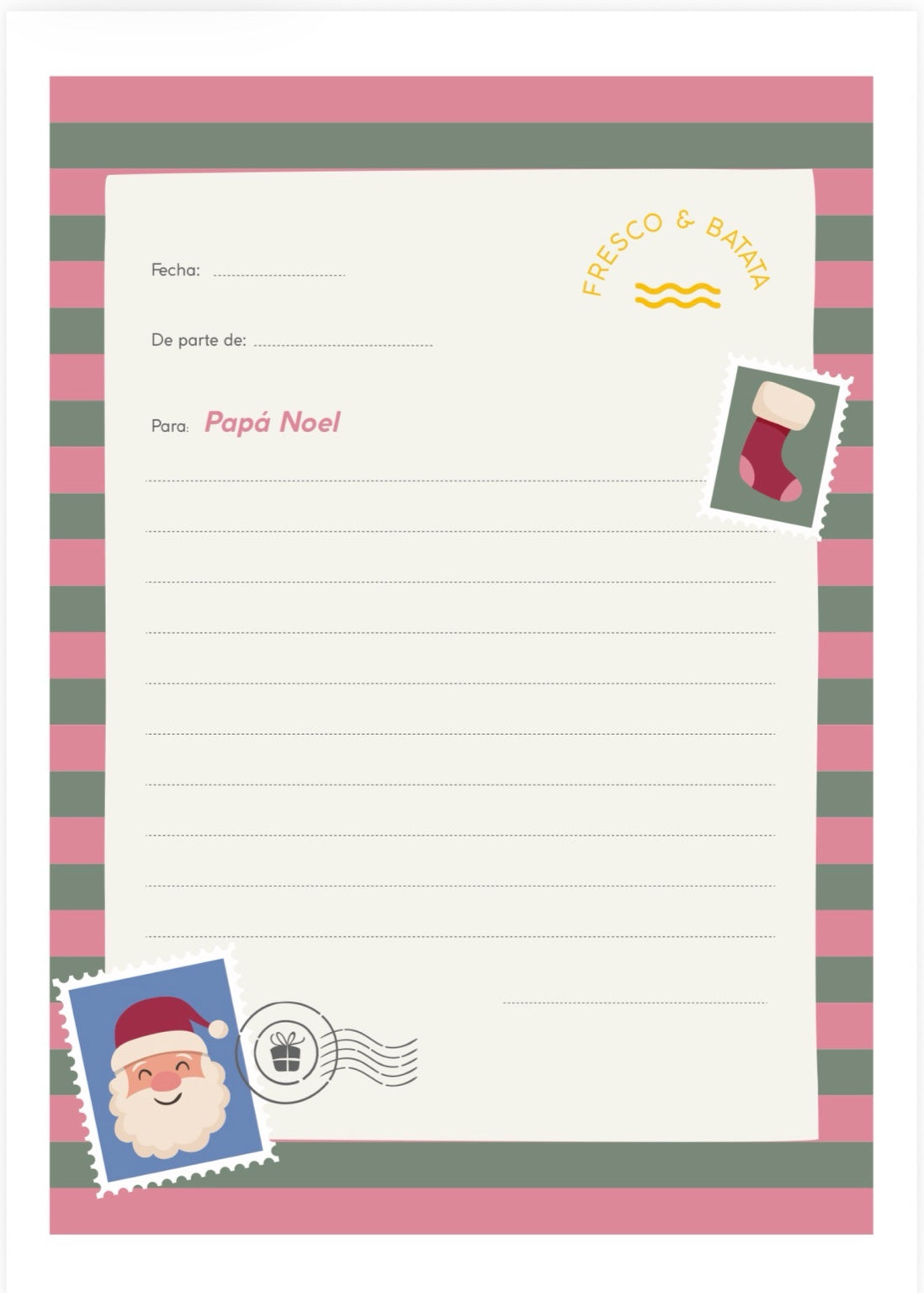 🎅✨ Carta a Papá Noel – Descarga Gratuita